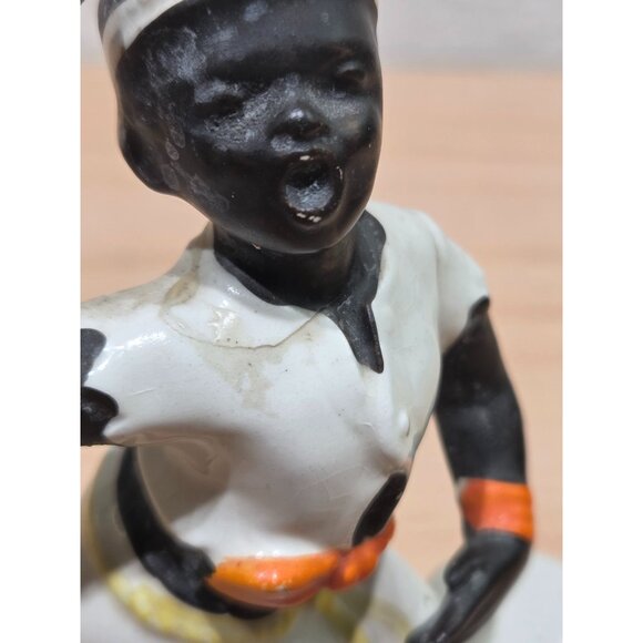 Vintage Calypso Dancer Ceramic Figure Japan 5-1/2" Rare!  FLAWED - Picture 5 of 10